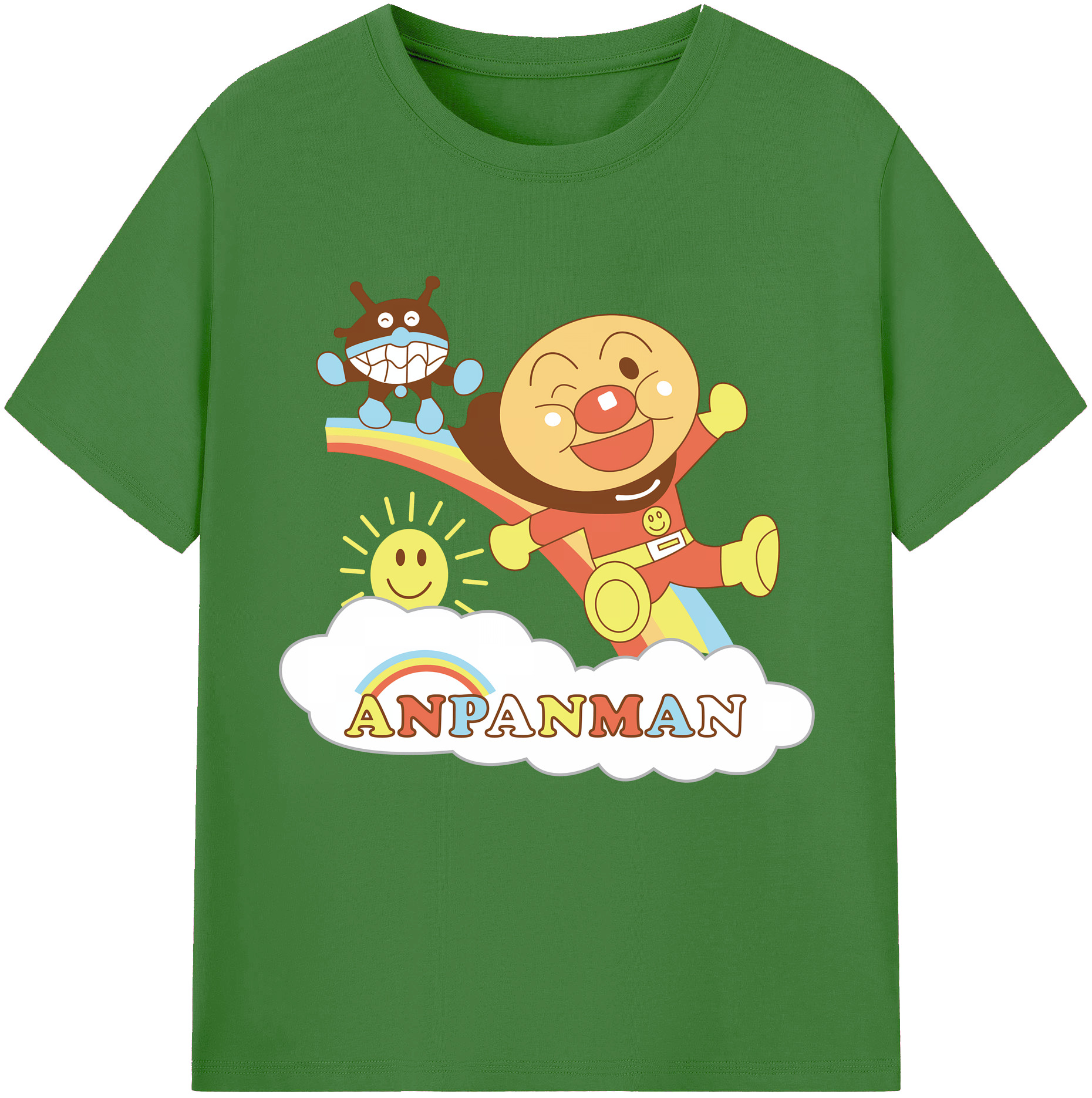 （画像用） アンパンマン Anpanman レディースカジュアルプリントTシャツ（綿100％）